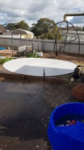 Base and liner for new rainwater tank