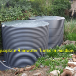 Rainwater tanks in position
